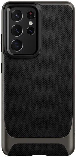 Spigen Neo Hybrid Samsung Galaxy S21 Ultra Hoesje Gunmetal afbeelding 2