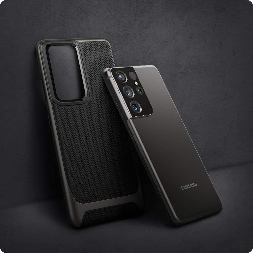 Spigen Neo Hybrid Samsung Galaxy S21 Ultra Hoesje Gunmetal afbeelding 9