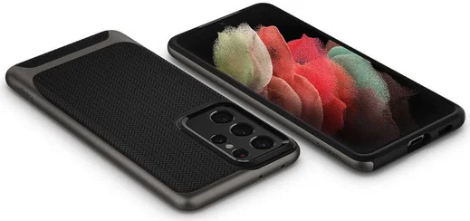 Spigen Neo Hybrid Samsung Galaxy S21 Ultra Hoesje Gunmetal afbeelding 13