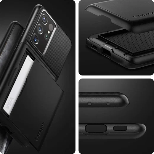 Spigen Slim Armor CS Samsung Galaxy S21 Ultra Hoesje Zwart afbeelding 8