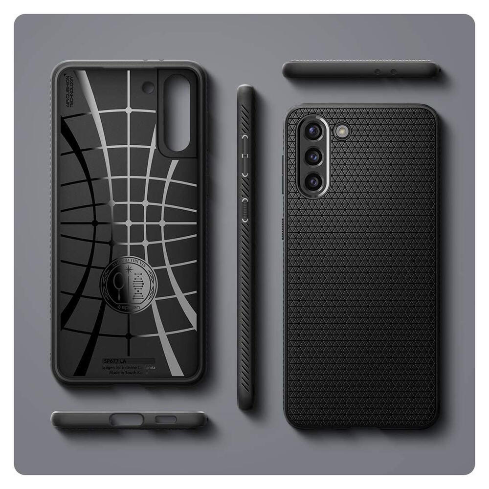 Spigen Liquid Air Samsung Galaxy S21 Plus Hoesje Zwart afbeelding 5