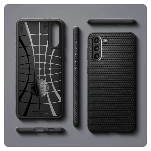 Spigen Liquid Air Samsung Galaxy S21 Plus Hoesje Zwart afbeelding 5
