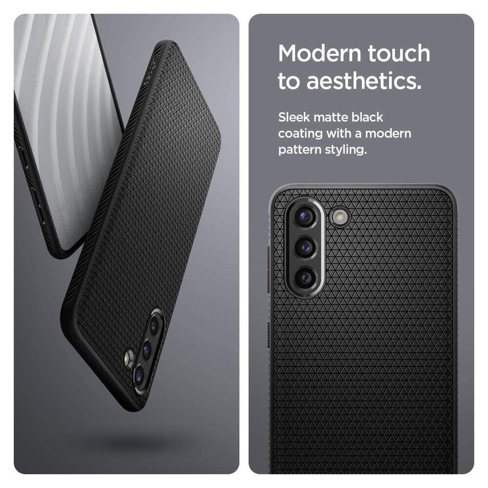 Spigen Liquid Air Samsung Galaxy S21 Plus Hoesje Zwart afbeelding 8