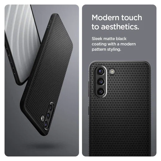Spigen Liquid Air Samsung Galaxy S21 Plus Hoesje Zwart afbeelding 8