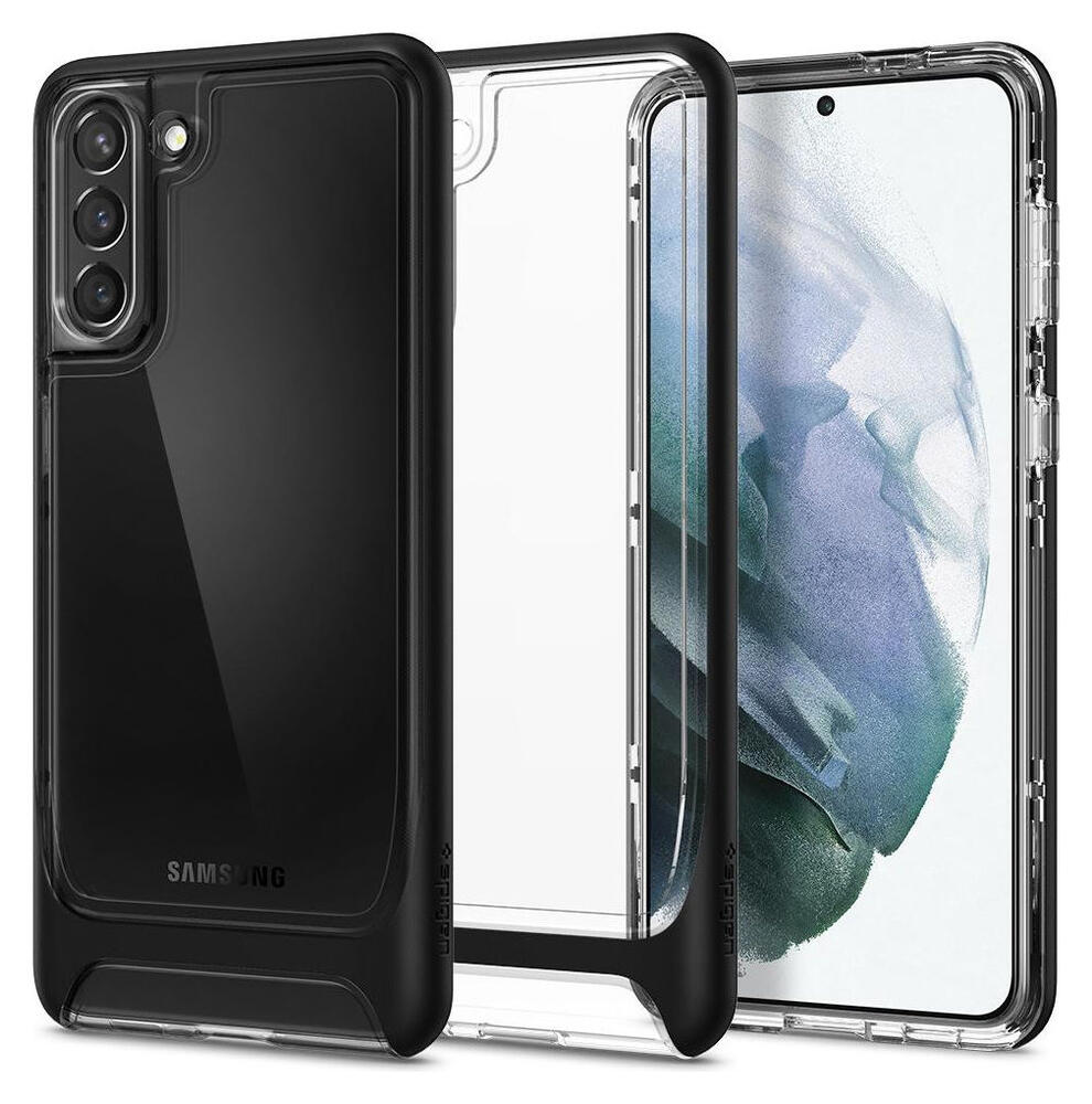 Spigen Neo Hybrid Crystal Samsung Galaxy S21 Plus Hoesje Zwart afbeelding 1