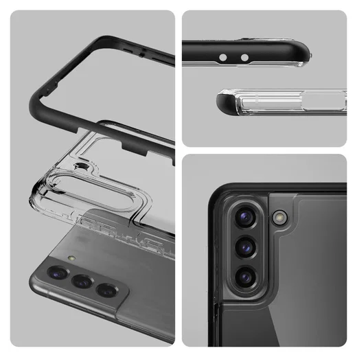 Spigen Neo Hybrid Crystal Samsung Galaxy S21 Plus Hoesje Zwart afbeelding 4
