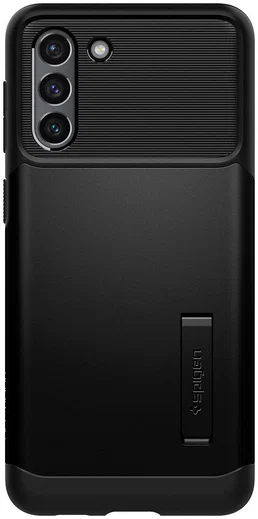 Spigen Slim Armor Samsung Galaxy S21 Plus Hoesje Zwart afbeelding 2