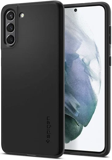 Spigen Thin Fit Samsung Galaxy S21 Hoesje Zwart afbeelding 1