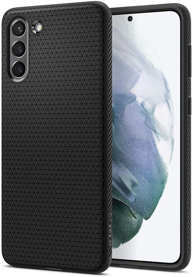 Spigen Liquid Air Samsung Galaxy S21 Hoesje Zwart afbeelding 1