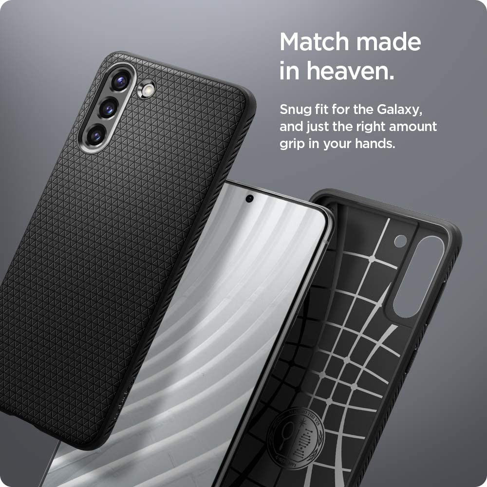 Spigen Liquid Air Samsung Galaxy S21 Hoesje Zwart afbeelding 6
