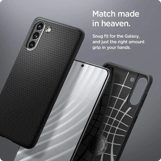 Spigen Liquid Air Samsung Galaxy S21 Hoesje Zwart afbeelding 6