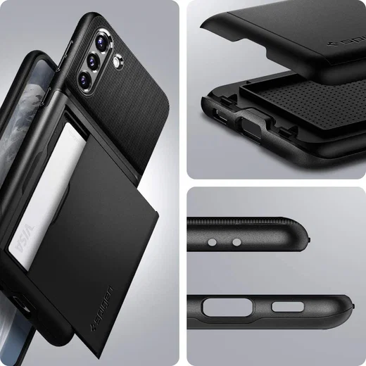 Spigen Slim Armor CS Samsung Galaxy S21 Hoesje Zwart afbeelding 3