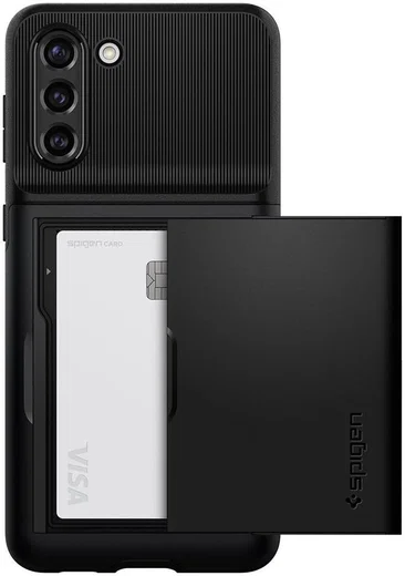 Spigen Slim Armor CS Samsung Galaxy S21 Hoesje Zwart afbeelding 2