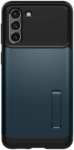 Spigen Slim Armor Samsung Galaxy S21 Hoesje Metal Slate afbeelding 2