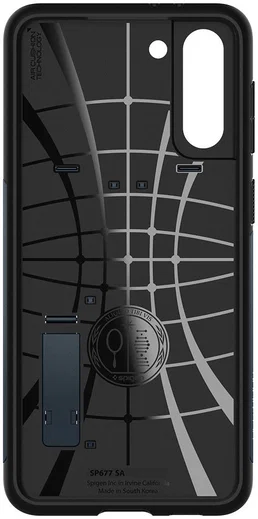 Spigen Slim Armor Samsung Galaxy S21 Hoesje Metal Slate afbeelding 4