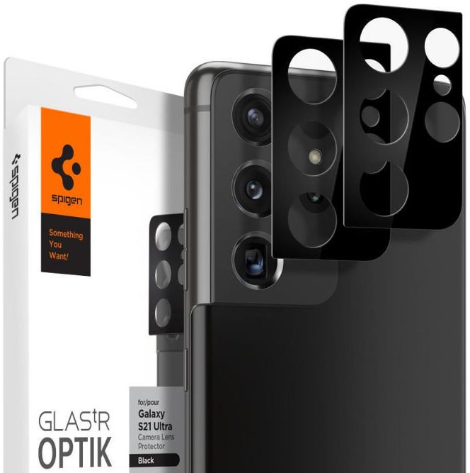 Spigen Optik Samsung Galaxy S21 Ultra Camera Lens Protector (2-Pack) afbeelding 1