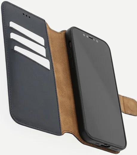 Minim 2-in-1 iPhone 12/12 Pro Hoesje Book Case en Back Cover Blauw afbeelding 11