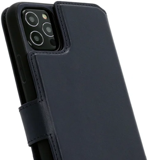 Minim 2-in-1 iPhone 12/12 Pro Hoesje Book Case en Back Cover Blauw afbeelding 2