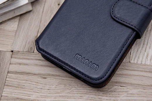 Minim 2-in-1 iPhone 12/12 Pro Hoesje Book Case en Back Cover Blauw afbeelding 8