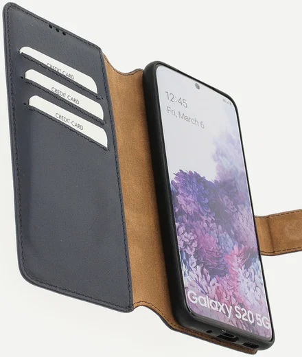 Minim 2-in-1 Samsung Galaxy S20 Hoesje Book Case en Back Cover Blauw afbeelding 1