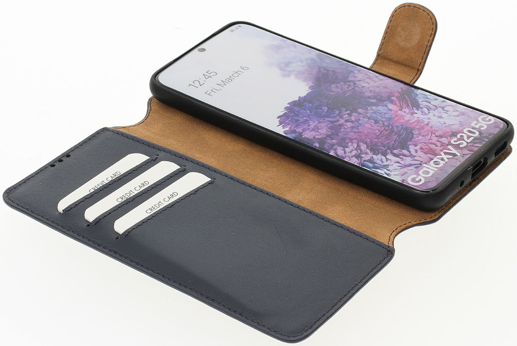 Minim 2-in-1 Samsung Galaxy S20 Hoesje Book Case en Back Cover Blauw afbeelding 2