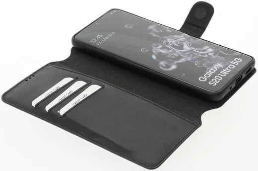 Minim 2-in-1 Samsung S20 Ultra Hoesje Book Case en Back Cover Zwart afbeelding 2