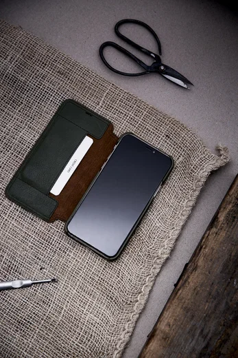Minim Samsung Galaxy S20 Hoesje Echt Leer Book Case Zwart afbeelding 4