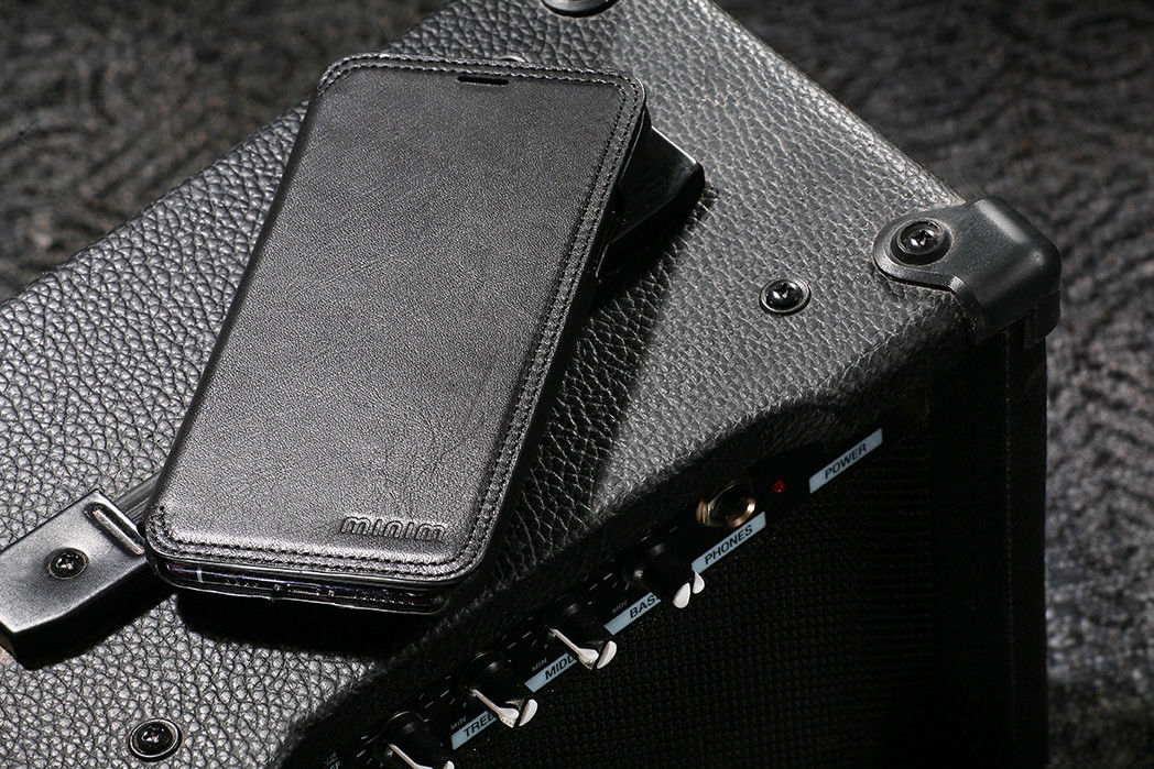 Minim Samsung Galaxy S20 Hoesje Echt Leer Book Case Zwart afbeelding 6