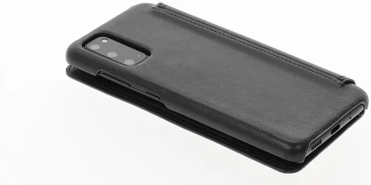 Minim Samsung Galaxy S20 Hoesje Echt Leer Book Case Zwart afbeelding 8