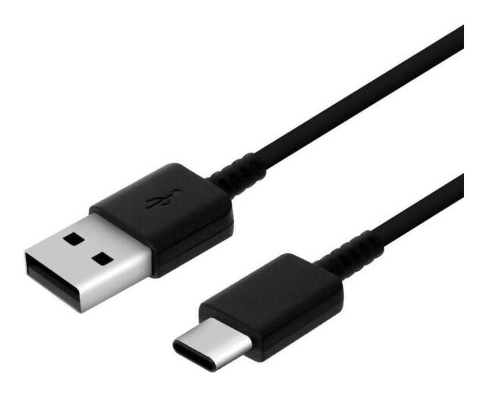 Originele Samsung USB-A naar USB-C Kabel 0.8 Meter Zwart afbeelding 2