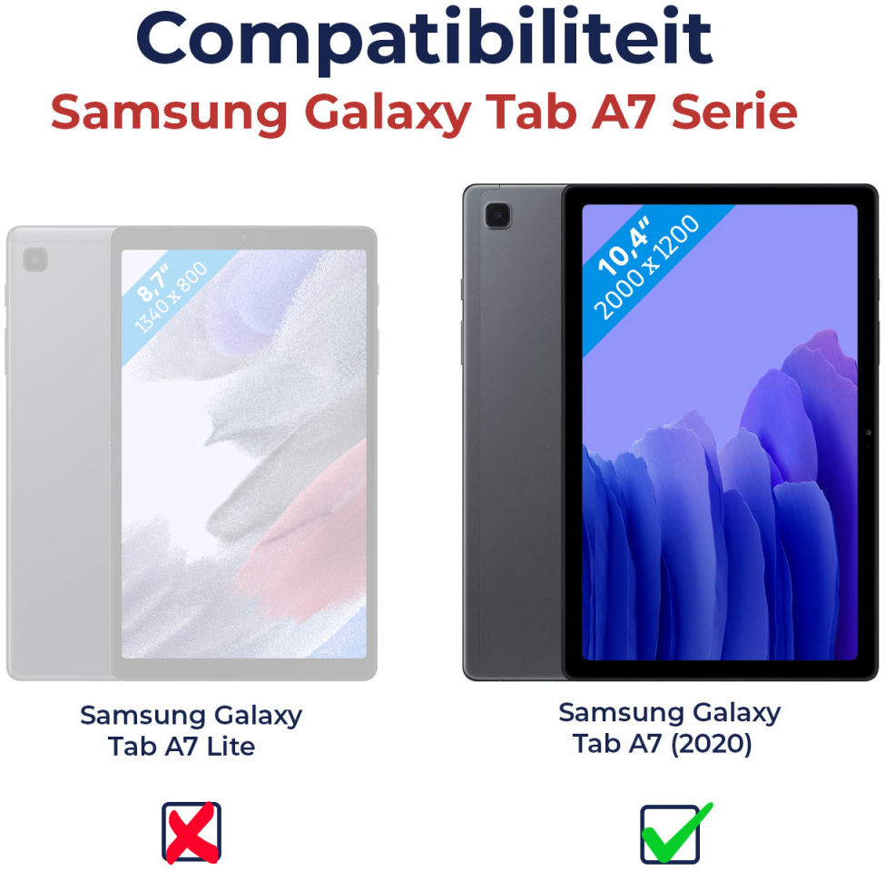 Samsung Galaxy Tab A7 (2020 / 2022) Kinder Tablethoes Handvat Rood afbeelding 9