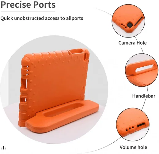 Samsung Galaxy Tab A7 (2020 / 2022) Kinder Tablethoes Handvat Oranje afbeelding 5