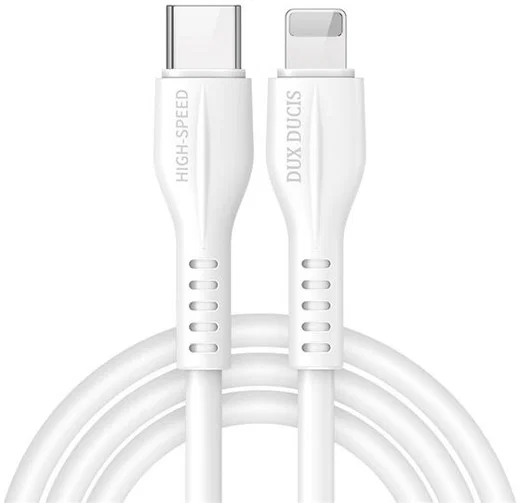 Dux Ducis 20W USB-C naar Apple Lightning Oplaad Kabel 1 Meter Wit afbeelding 1