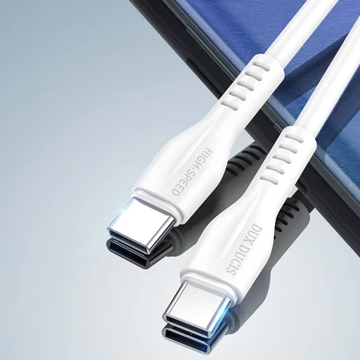 Dux Ducis 60W USB-C naar USB-C Fast Charge Oplaad Kabel 1 Meter Wit afbeelding 3