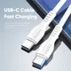 Dux Ducis 60W USB-C naar USB-C Fast Charge Oplaad Kabel 1 Meter Wit afbeelding 4