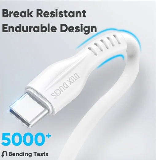 Dux Ducis 60W USB-C naar USB-C Fast Charge Oplaad Kabel 1 Meter Wit afbeelding 8