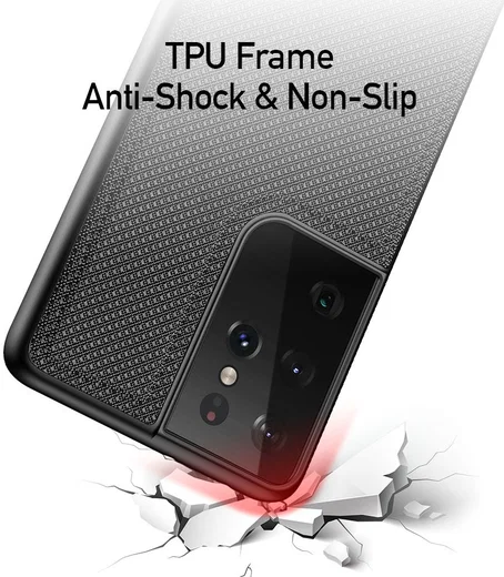 Dux Ducis Fino Series Samsung Galaxy S21 Ultra Hoesje Back Cover Zwart afbeelding 5