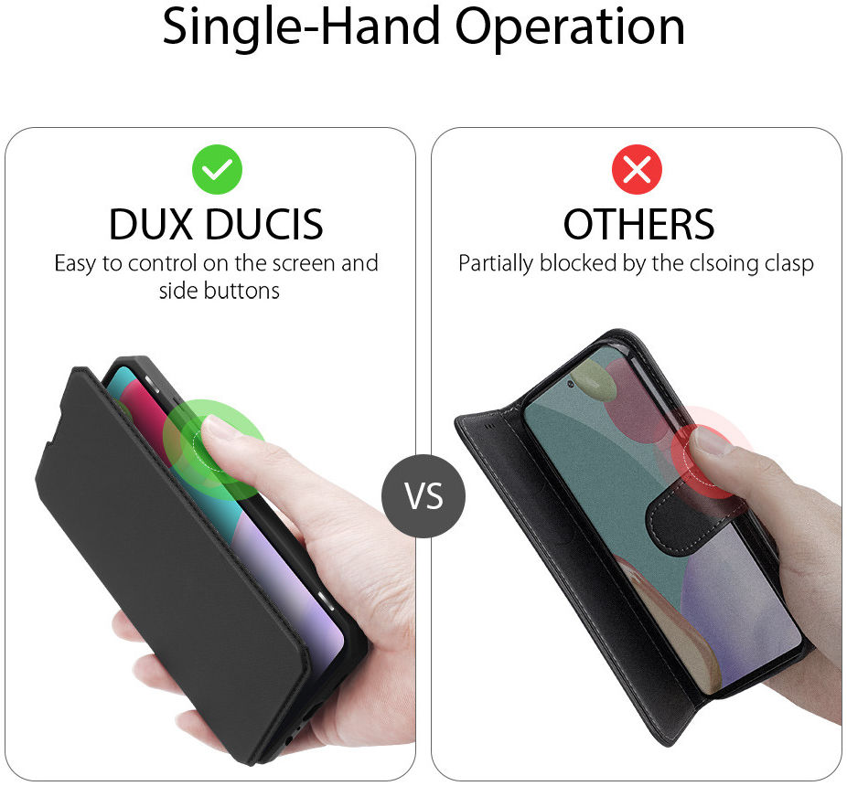 Dux Ducis Skin X Series Samsung Galaxy A52(S) Hoesje Book Case Zwart afbeelding 11