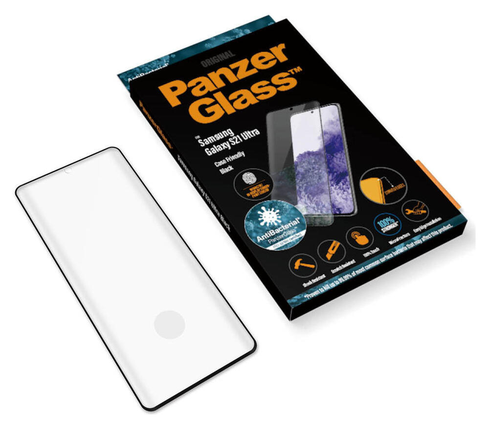 PanzerGlass Samsung Galaxy S21 Ultra Screenprotector Antibacterieel afbeelding 4