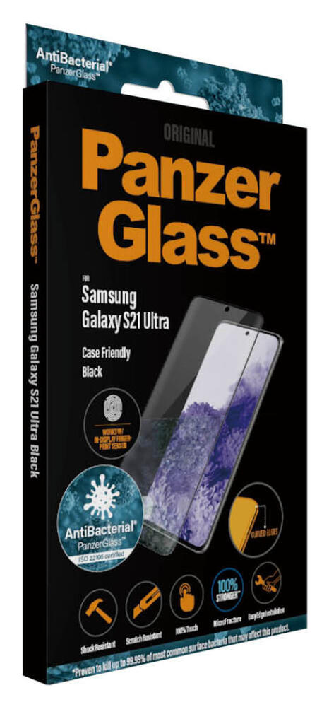 PanzerGlass Samsung Galaxy S21 Ultra Screenprotector Antibacterieel afbeelding 5