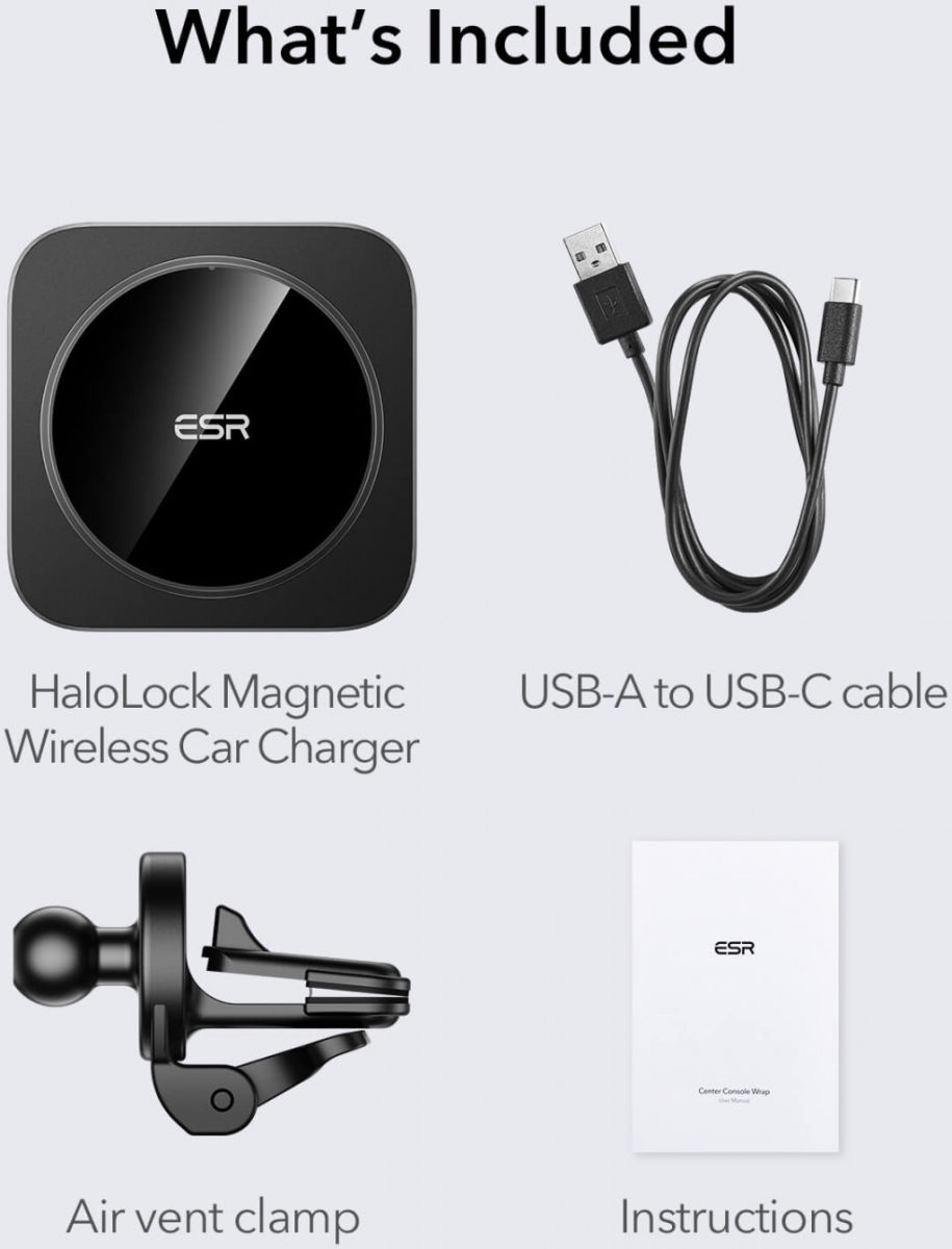 ESR HaloLock Magnetische Telefoonhouder Auto voor Apple MagSafe Zwart afbeelding 14