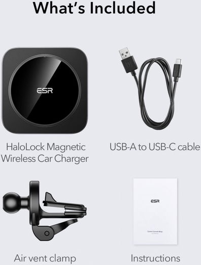 ESR HaloLock Magnetische Telefoonhouder Auto voor Apple MagSafe Zwart afbeelding 14