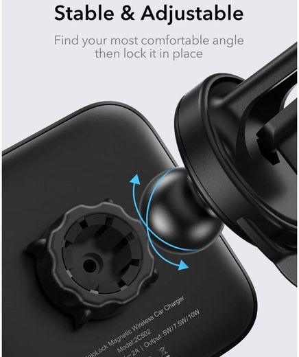 ESR HaloLock Magnetische Telefoonhouder Auto voor Apple MagSafe Zwart afbeelding 6