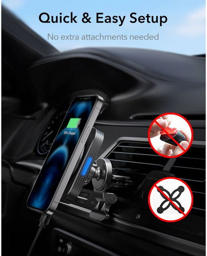 ESR HaloLock Magnetische Telefoonhouder Auto voor Apple MagSafe Zwart afbeelding 12