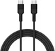 USB-C naar USB-C Kabel Gevlochten PD Fast Charge Zwart 1.5 Meter afbeelding 1