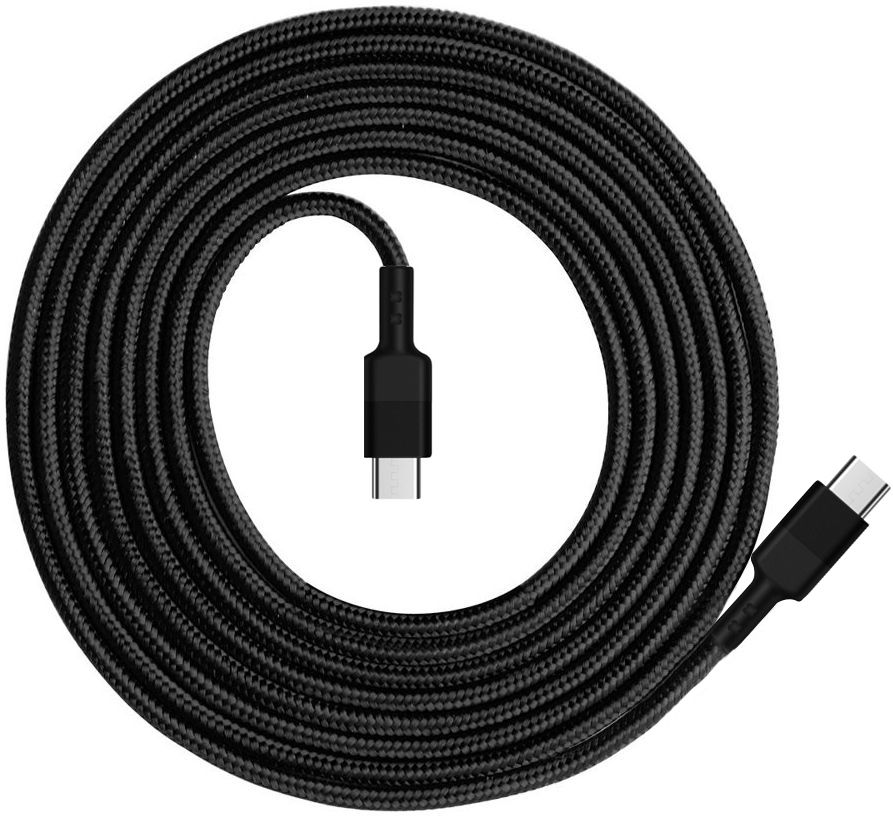 USB-C naar USB-C Kabel Gevlochten PD Fast Charge Zwart 1.5 Meter afbeelding 2