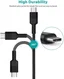 USB-C naar USB-C Kabel Gevlochten PD Fast Charge Zwart 1.5 Meter afbeelding 3