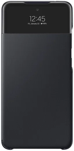 Origineel Samsung Galaxy A52 / A52S Hoesje S-View Wallet Cover Zwart afbeelding 3