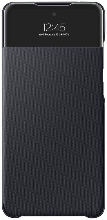 Origineel Samsung Galaxy A72 Hoesje S-View Wallet Cover Zwart afbeelding 2