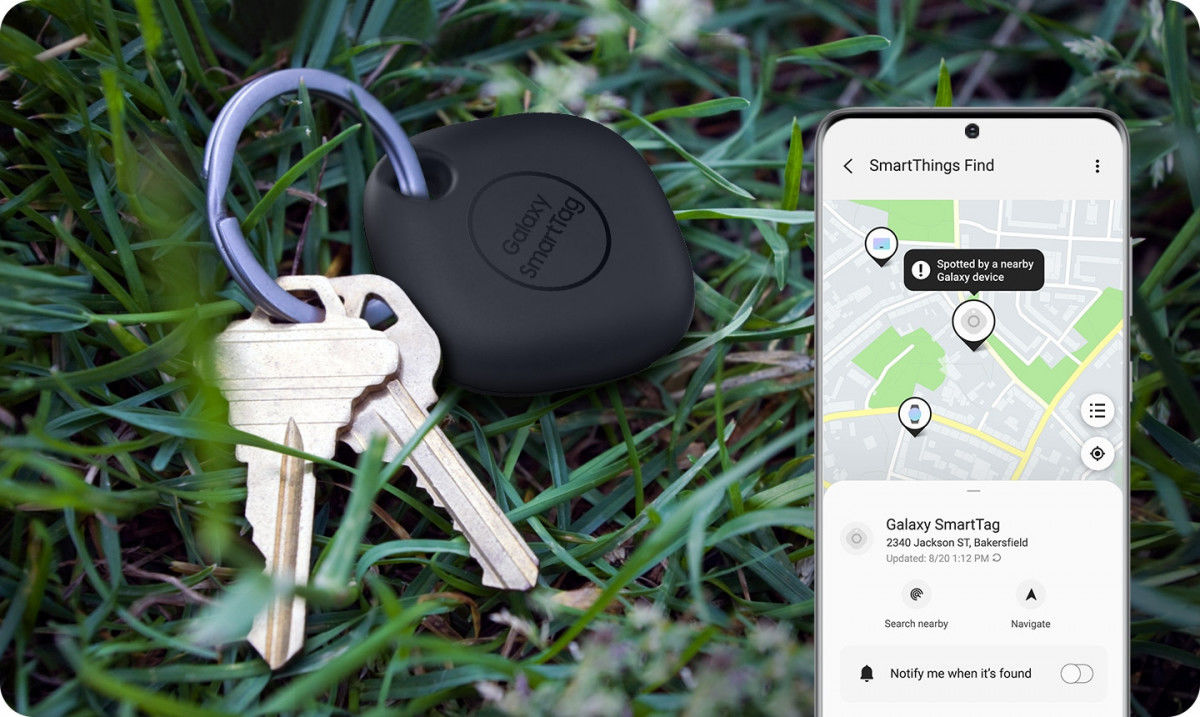 Originele Samsung Galaxy SmartTag Bluetooth Tracker Beige afbeelding 10
